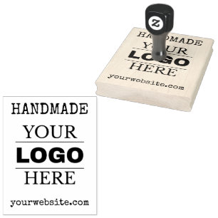 custom modern logo business branded rubber stamp