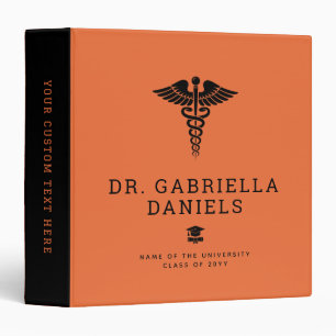 Custom Modern Medical School Doctor Graduation Binder