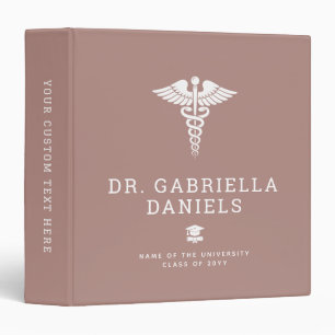 Custom Modern Medical School Doctor Graduation Binder