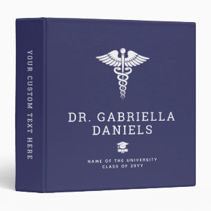 Custom Modern Medical School Doctor Graduation Binder