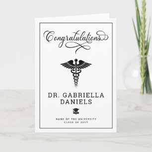 Custom Modern Medical School Doctor Graduation Card