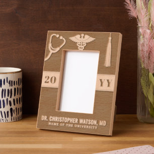 Custom Modern Medical School Doctor Graduation Eng Etched Frames