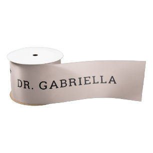 Custom Modern Medical School Doctor Graduation Satin Ribbon