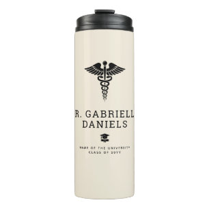 Custom Modern Medical School Doctor Graduation Thermal Tumbler