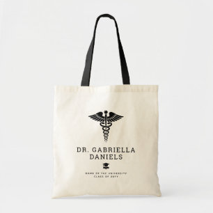 Custom Modern Medical School Doctor Graduation Tote Bag