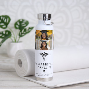 Custom Modern Medical School Doctor Graduation Water Bottle