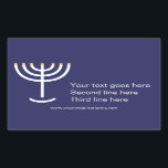 Custom Modern Menorah White Navy Gold Graphic Sticker<br><div class="desc">Modern Menorah White Navy Gold Graphic Sticker. Navy,  White,  Gold. Transferable and customisable.</div>