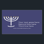 Custom Modern Menorah White Navy Gold Graphic Sticker<br><div class="desc">Modern Menorah White Navy Gold Graphic Sticker. Navy,  White,  Gold. Transferable and customisable.</div>