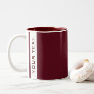 Custom Modern Minimal Template Your Name or Text Two-Tone Coffee Mug