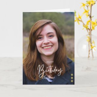 Custom Modern Minimalist Birthday Card