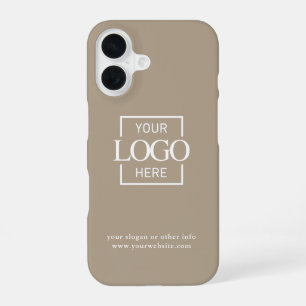 Custom Modern Minimalist Logo Business Branding iPhone 16 Case