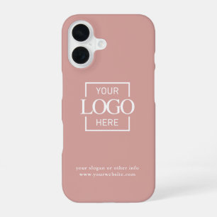 Custom Modern Minimalist Logo Business Branding iPhone 16 Case