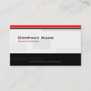 Custom Modern Monogram Black & Red Business Card