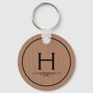 Custom Modern Monogram Keychain
