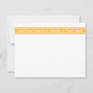 Custom Modern Monogram Name Initials Text Yellow Card