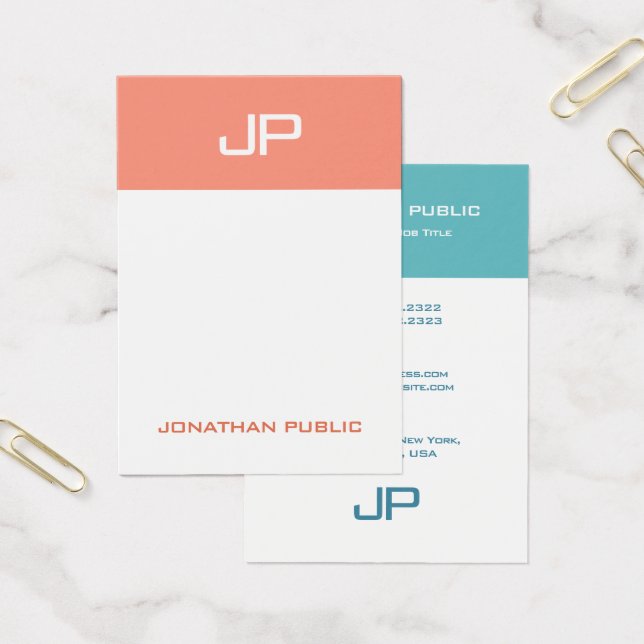 Custom Modern Monogram Template Elegant Colours (Office)