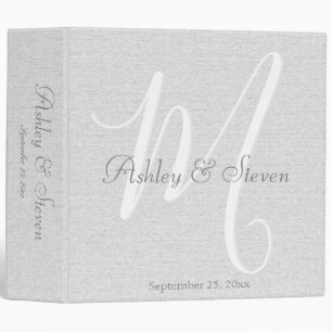 Custom Modern Monogram Wedding Binder