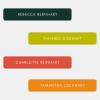Custom Modern Name Clothing Tags Colourful