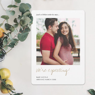 Custom Modern Photo Pregnancy Announcement
