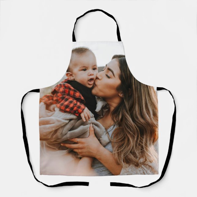 Custom Modern Photo Simple Apron (Front)