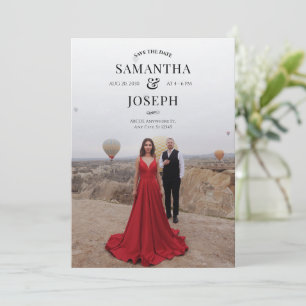 Custom modern photo wedding  save the date