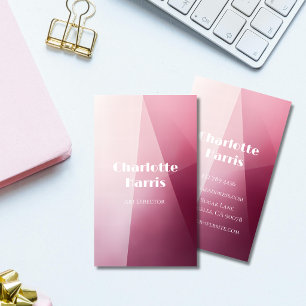 Custom Modern Pink Watercolor Business Cards