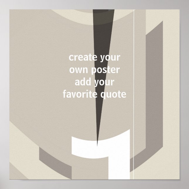 custom modern poster add your own quote (Front)