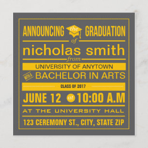 Custom modern poster graduation announcement