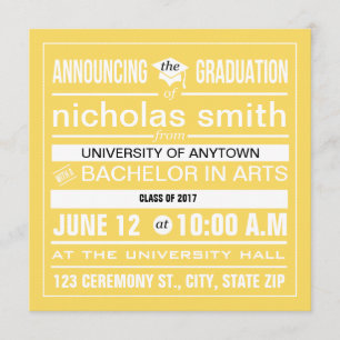 Custom modern poster graduation announcement