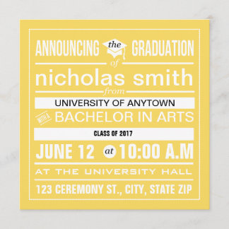 Custom modern poster graduation announcement