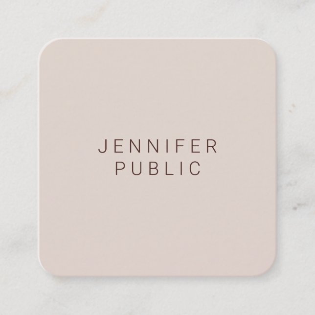 Custom Modern Professional Elegant Colours Templat Square Business Card (Front)