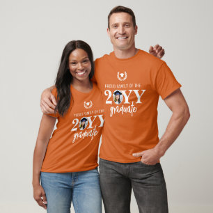 Custom Modern Proud Family of the Graduate T-Shirt
