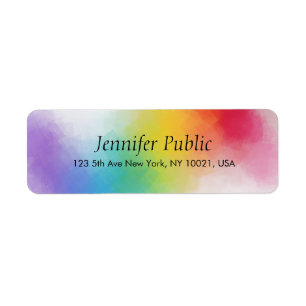 Custom Modern Rainbow Colours Abstract Template