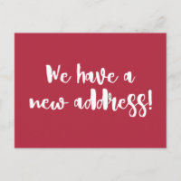 Custom Modern Red Stylish Moving Announcement