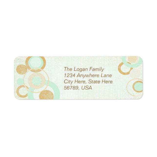 Custom Modern Return Address Labels (Front)