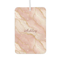 Custom Modern Rose Quartz Marble Gold