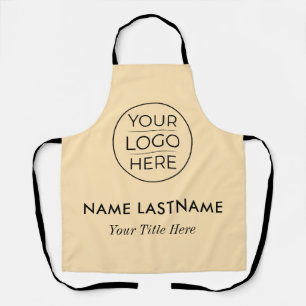 Custom Modern Round Business Logo Apron