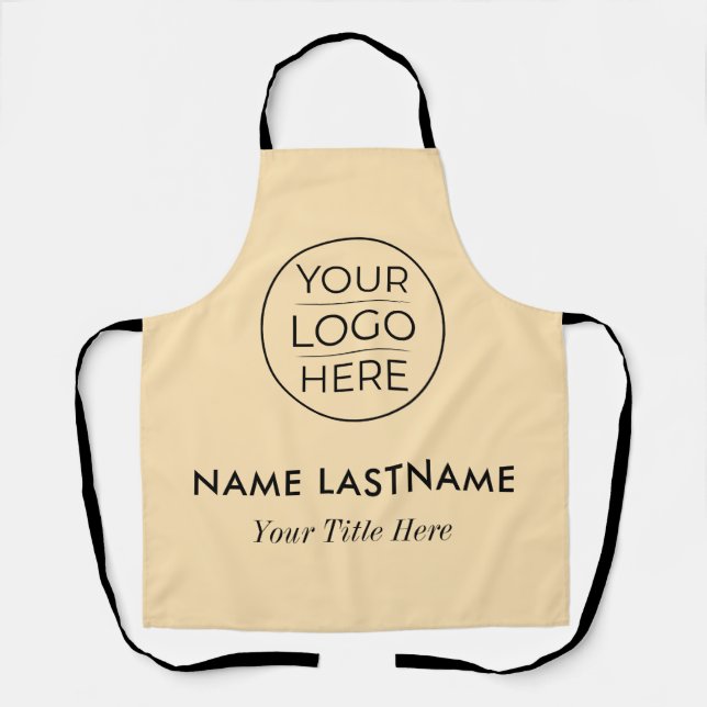 Custom Modern Round Business Logo Apron (Front)