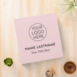Custom Modern Round Business Logo Binder