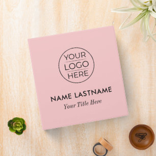 Custom Modern Round Business Logo Binder