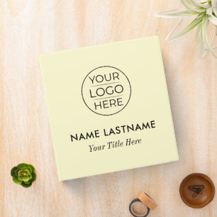 Custom Modern Round Business Logo Binder