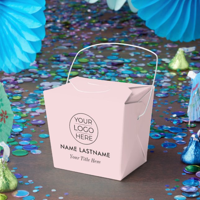 Custom Modern Round Business Logo Favor Box (Party)