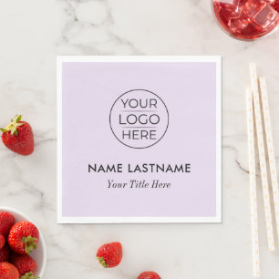 Custom Modern Round Business Logo Napkin