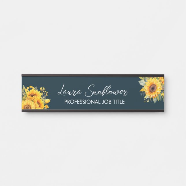 Custom Modern Rustic Creative Office Door Sign (Front)