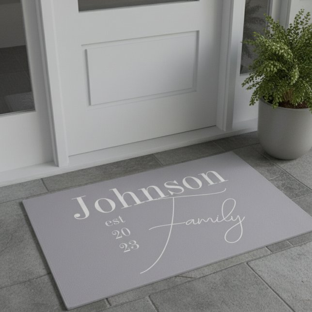 Custom Modern Script Family Name Doormat (Creator Uploaded)