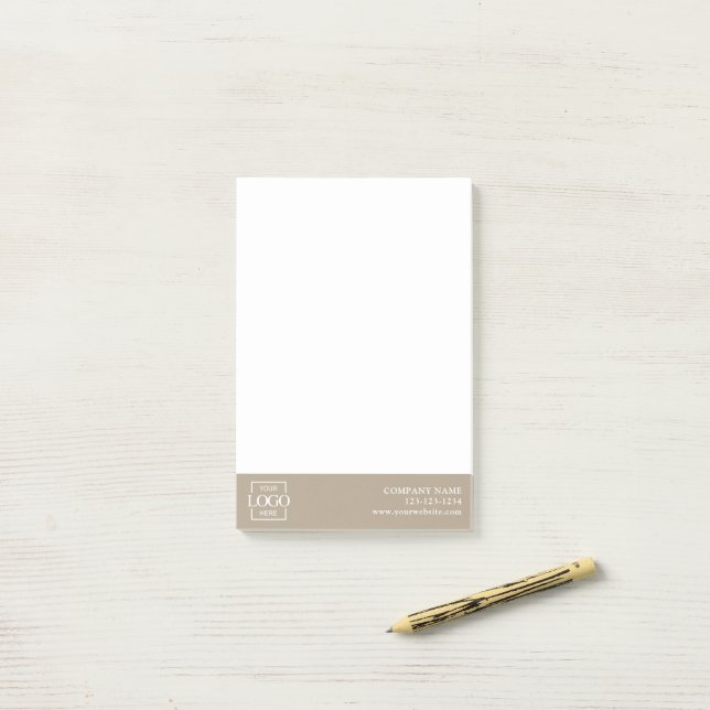 Custom Modern Simple Business Logo Professional  Post-it Notes (On Desk)