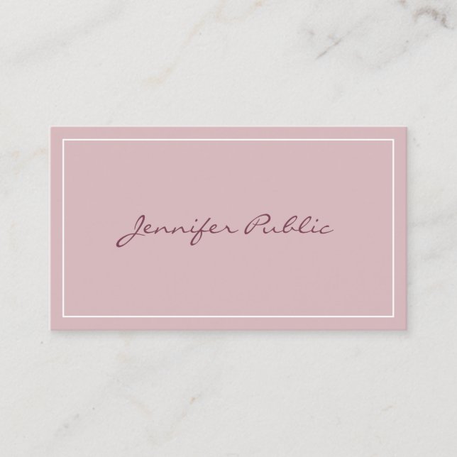 Custom Modern Simple Elegant Colours Template Business Card (Front)