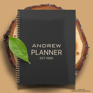 Custom Modern simple elegant text luxury classy Planner