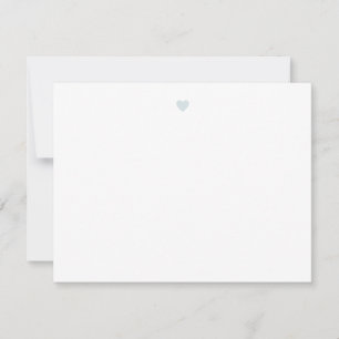 Custom Modern Simple Light Blue Heart Card