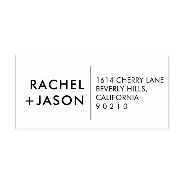 Custom Modern Simple Wedding Return Address Stamp (Design)